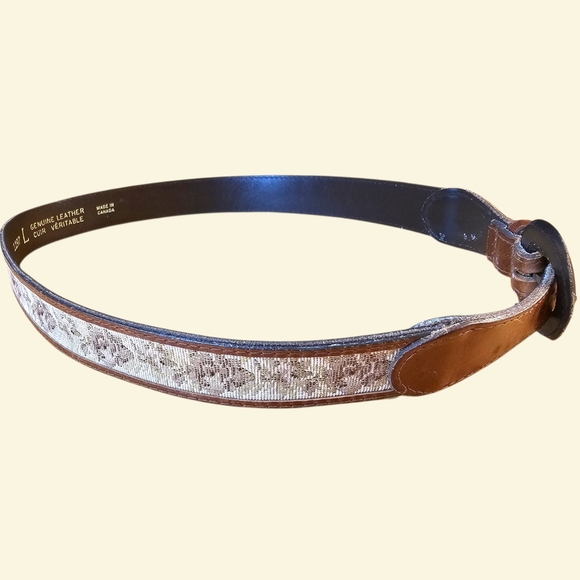 Vintage Brown Tapestry Western Belt - Picture 4 of 7